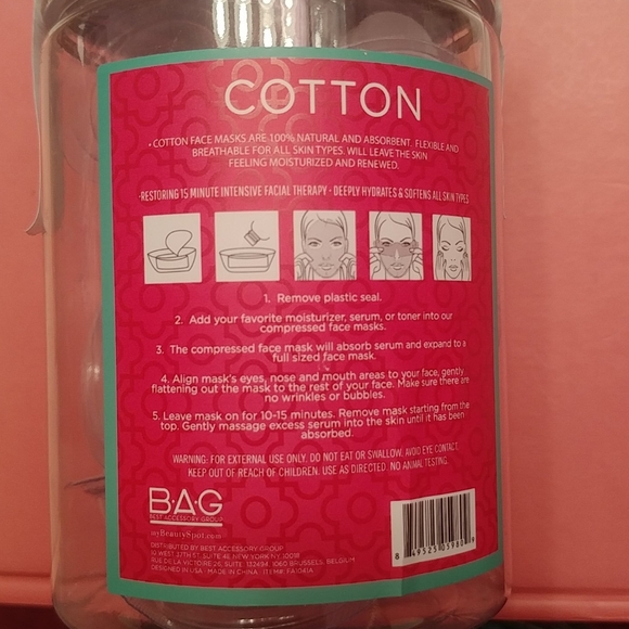 4/$15 🌻 Cotton Compressed Sheet Face Masks - 100% Natural - Picture 6 of 6